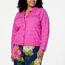 "As Is" Colleen Lopez Cotton Eyelet Jacket