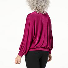 "As Is" Colleen Lopez Dolman Sleeve Top with Tie Front Hem