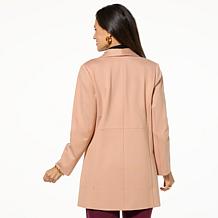 "As Is" Colleen Lopez Double Breasted Ponte Knit Blazer