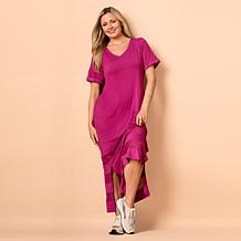 "As Is" Colleen Lopez EveryWear Mesh Insert Maxi Dress