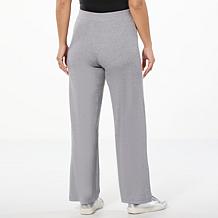 "As Is" Colleen Lopez Knit Pull-On Wide Leg Pant w/ Rhinestone Embe...