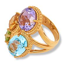 "As Is" Colleen Lopez Multigemstone Cluster Statement Ring