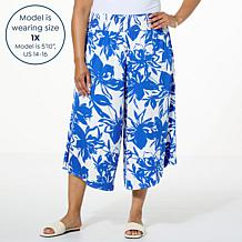 "As Is" Colleen Lopez Printed Asymmetric Pull-On Pant 