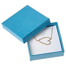 "As Is" Colleen Lopez Sterling Silver Sapphire Open Heart Necklace