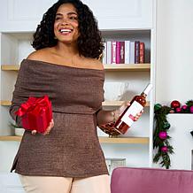 "As Is" Colleen Lopez Super Soft Convertible Shimmer Sweater