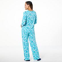 "As Is" Comfort Code 2-piece Peach Jersey Full Length PJ Set