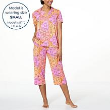 "As Is" Comfort Code Soft & Light Notched Collar 2-piece PJ Set Petite