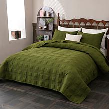 "As Is" Concierge Collection 100% Cotton 3-piece Quilt Set