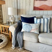 "As Is" Concierge Collection 3-piece Cotton Coastal Printed Pillow ...