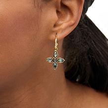"As Is" Connie C. Carroll Jewlry Claira Reversible Cross Drop Earrings