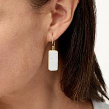 "As Is" Connie Craig Carroll Delilah White Drusy Quartz Drop Earrings