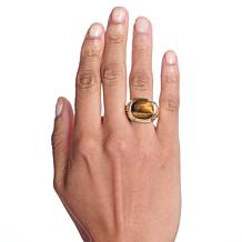 "As Is" Connie Craig Carroll Jewelry Larken Gemstone Ribbed High Do...