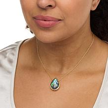 "As Is" Connie Craig Carroll Jewelry Lucy Gem Doublet Pendant Necklace