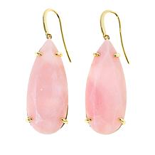 "As Is" Connie Craig Carroll Jewelry Reid Pear Gemstone Drop Earrings