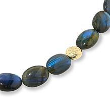 "As Is" Connie Craig Carroll Jewlry Essia Labradrite 20" Beaded Ncklce
