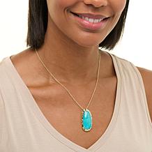 "As Is" Connie Craig Carroll Maren Gemstone Doublet Drop Necklace