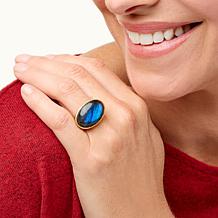 "As Is" Connie Craig Carroll Sloane Oval Gemstone Solitaire Ring