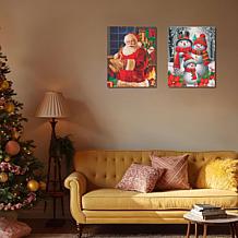 "As Is" Craft Buddy Crystal Art Set of 2 Framed Canvas Kits