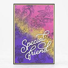 "As Is" Crafter's Companion Pearl Powder Stamp and Stencil Set