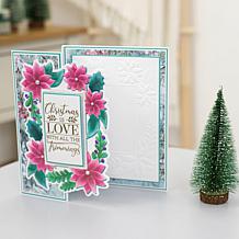 "As Is" Crafter's Companion Poinsettia Stamp, Die & 3D Emboss Folder