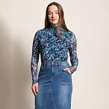 "As Is" DG2 by Diane Gilman 2-pack Print/Solid Mesh Top