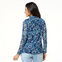 "As Is" DG2 by Diane Gilman 2-pack Print/Solid Mesh Top