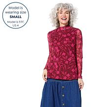 "As Is" DG2 by Diane Gilman 2-pack Print/Solid Mesh Top