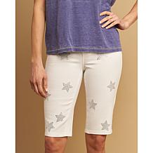 "As Is" DG2 by Diane Gilman Americana Embellished Bermuda Short