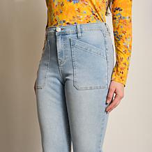 As Is DG2 by Diane Gilman Classic Stretch Utility Pocket Bootcut Jean