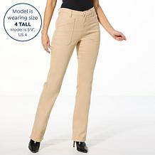 As Is DG2 by Diane Gilman Classic Stretch Utility Pocket Bootcut Jean