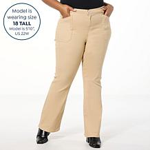 As Is DG2 by Diane Gilman Classic Stretch Utility Pocket Bootcut Jean