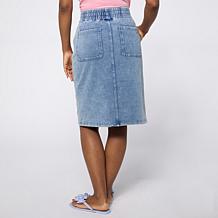 "As Is" DG2 by Diane Gilman Denim Pull-On Sport Luxe Skirt