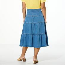 "As Is" DG2 by Diane Gilman Dream Drape Tiered Skirt