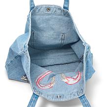 "As Is" DG2 by Diane Gilman Embellished Denim Tote Bag