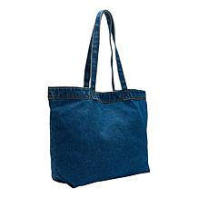 "As Is" DG2 by Diane Gilman Embroidered Americana Denim Tote Bag