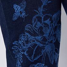 "As Is" DG2 by Diane Gilman Embroidered New Classic Stretch Denim