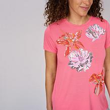 "As Is" DG2 by Diane Gilman Everyday Jersey Cap-Sleeve Top