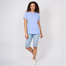 "As Is" DG2 by Diane Gilman Everyday Jersey Crewneck Embellished Tee