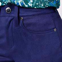 "As Is" DG2 by Diane Gilman Faux Suede 5-Pocket Straight-Leg Pant