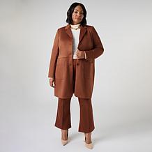 "As Is" DG2 by Diane Gilman Faux Suede Duster Coat