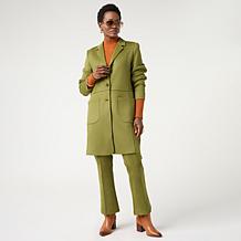 "As Is" DG2 by Diane Gilman Faux Suede Duster Coat