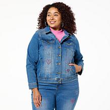 "As Is" DG2 by Diane Gilman New Classic Stretch Denim Embellished J...