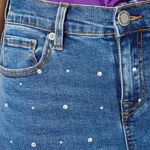 "As Is" DG2 by Diane Gilman New Classic Stretch Denim Embellished Jean