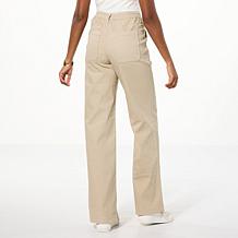 "As Is" DG2 by Diane Gilman New Classic Stretch Denim Pull-On Wide-...