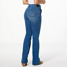 "As Is" DG2 by Diane Gilman New Classic Stretch Denim Pull-On Flare...