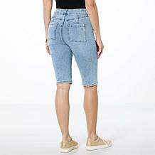 "As Is" DG2 by Diane Gilman New Classic Stretch Denim Pull-On Bermu...