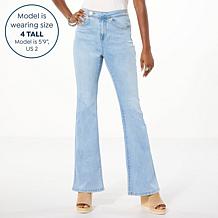 "As Is" DG2 by Diane Gilman New Classic Stretch Denim Tab Waistband...