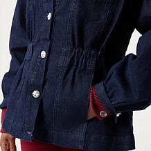 "As Is" DG2 by Diane Gilman New Classic Stretch Jewel Button Denim ...