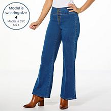 "As Is" DG2 by Diane Gilman New Classic Stretch Pull-On Wide-Leg Jean