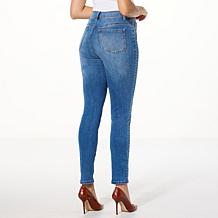 "As Is" DG2 by Diane Gilman New Stretch Denim Embellished Skinny Jean